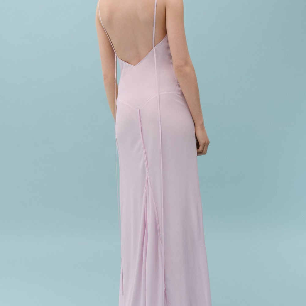 Victoria Beckham x Mango GODETS GOWN WITH DECORATIVE STITCHING Size Small / 4 - Picture 7 of 8